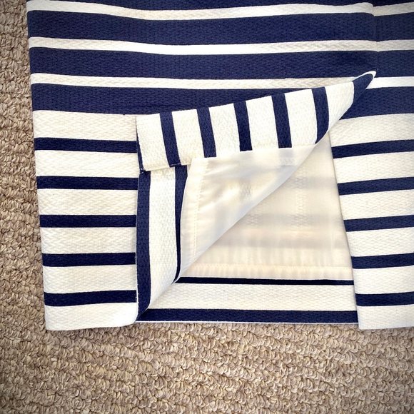 J. Crew Navy/White Striped Colorblock Pencil Skirt - Picture 7 of 11